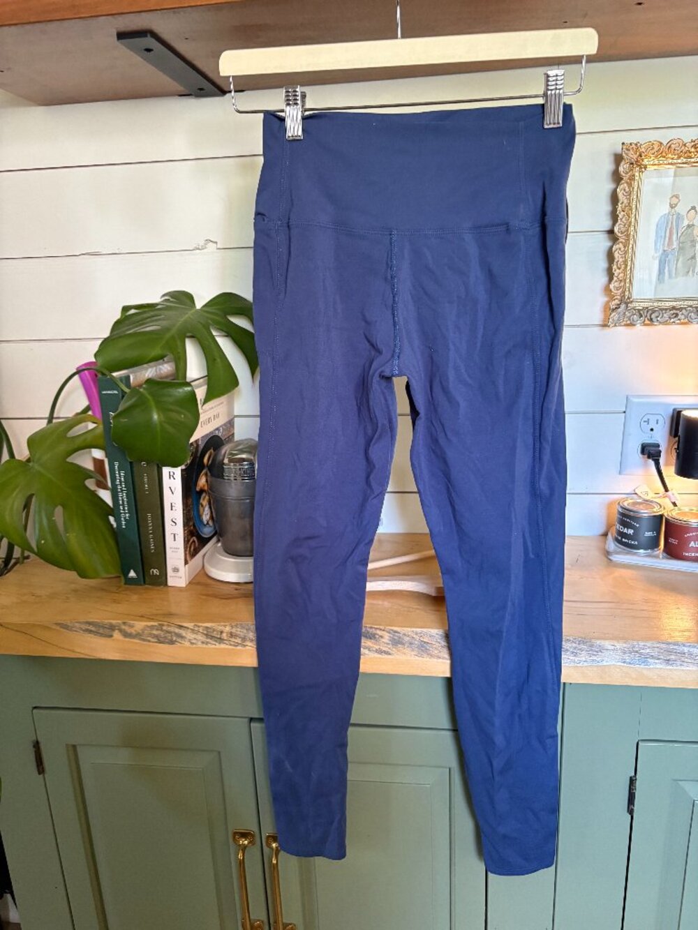 American Giant High-Waisted Legging Bundle – Navy + Teal – Size 8